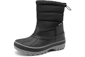 DREAM PAIRS Winter Boots Kids Toddler Snow Boots Boys Girls Water-Resistant Outdoor Warm Cozy Anti-Slip Mid Calf Faux Fur Lin