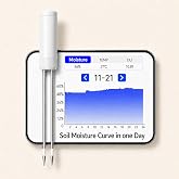 Leave in Soil Moisture Meter, Long Term in Soil Monitoring, Soil Temperature, Sunlight Level Indicator (Full Sun/Partial Sun/Partial Shade/Shade), Indoor Outdoor Garden
