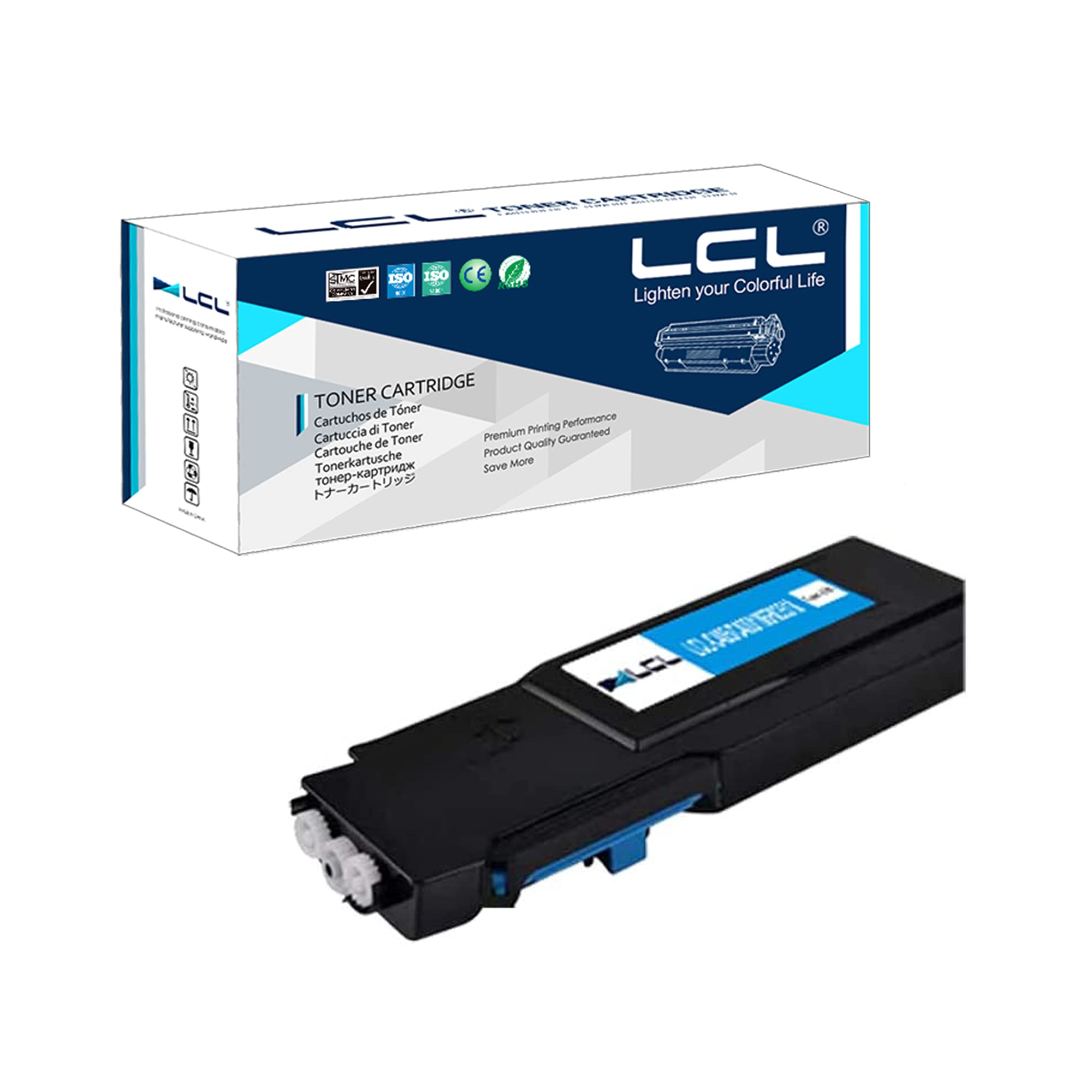 LCL Remanufactured Toner Cartridge C400 C400V C400N C400DN C405 C405V C405N C405DN 106R03502 106R03518 4800Pages (1 Cyan) Replacement for Xerox