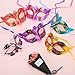 Bememo 12 Pieces Mardi Gras Masks Shining Plated Gold Masquerade Mask Wedding Props Party Costume Accessory
