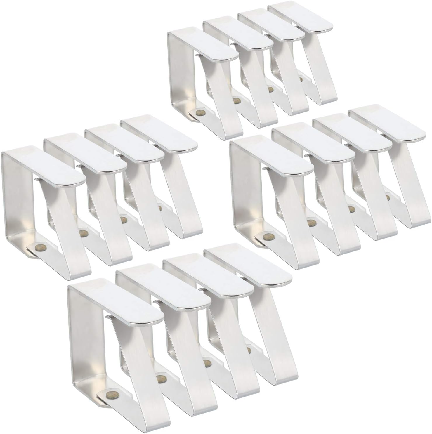 comfour® 16x Premium Tischdeckenklammer Tischklammern aus Edelstahl