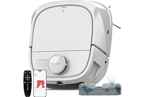 TECBOT Robot Vacuum and Mop (M1 Pro) - LiDAR Robotic Vacuums Cleaner for Home with Pet Hair, Carpet, Hardwood Floors, Auto Smart Mopping, Self Cleaning, Avoids Obstacles, Voice Control, White