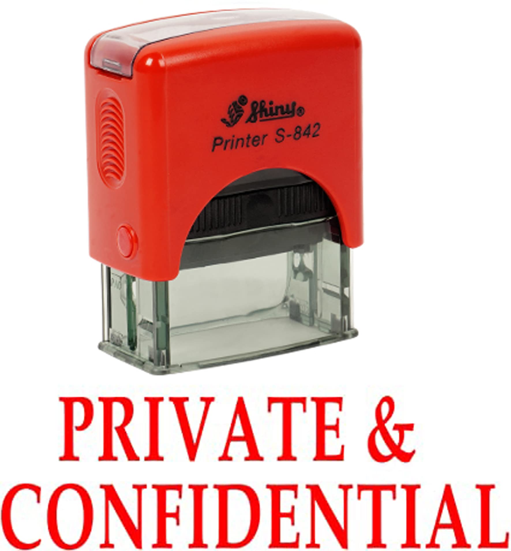 Printtoo Private & Confidential Self Inking Rubber Stamp Office Stationary Custom Shiny Stamp
