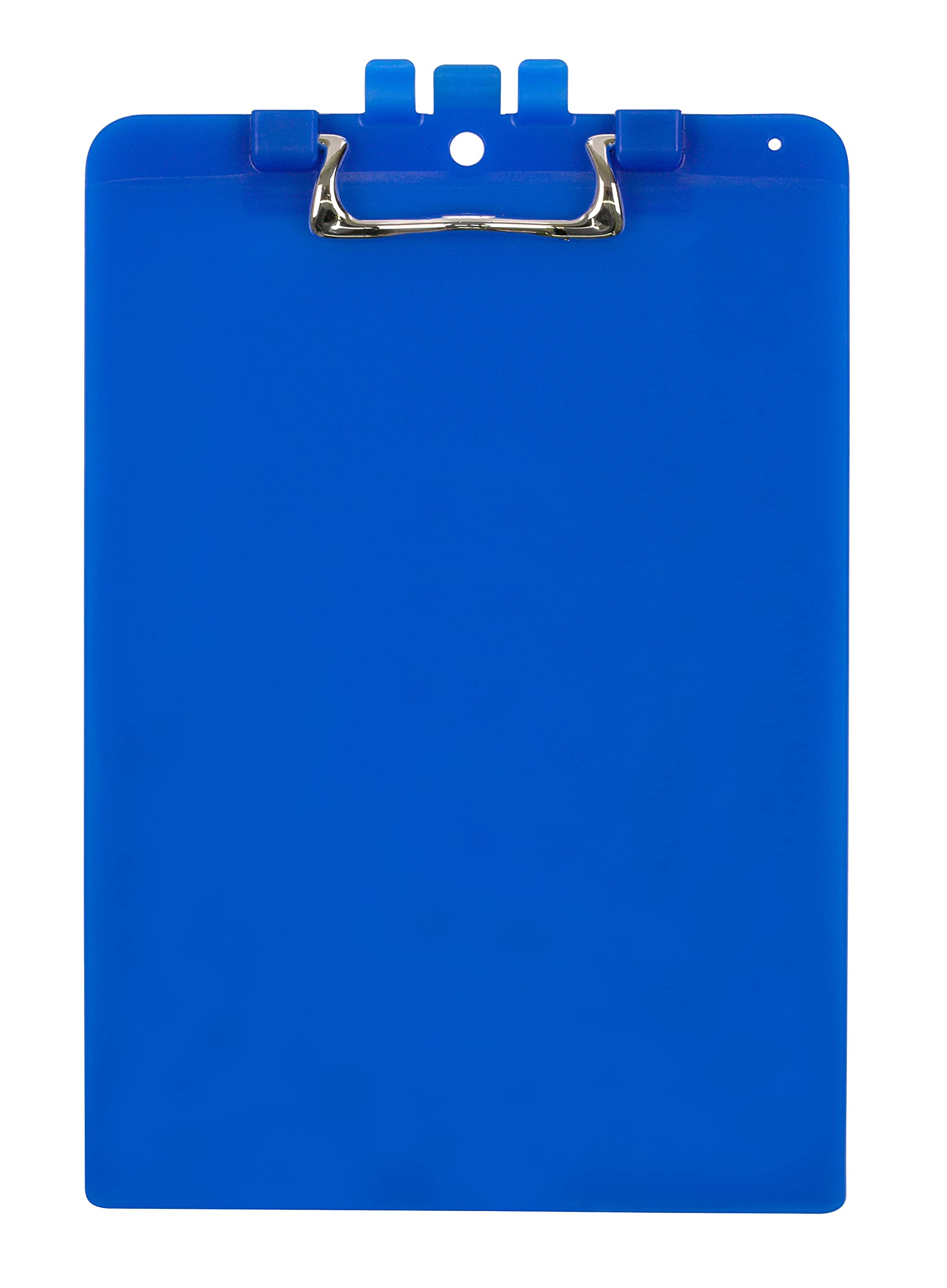 Snopake A4 Blue Clipboard with Pen Holder, Heavy Duty Ergonomic Metal Clip and Hanging Hole [Pack of 1] 15886