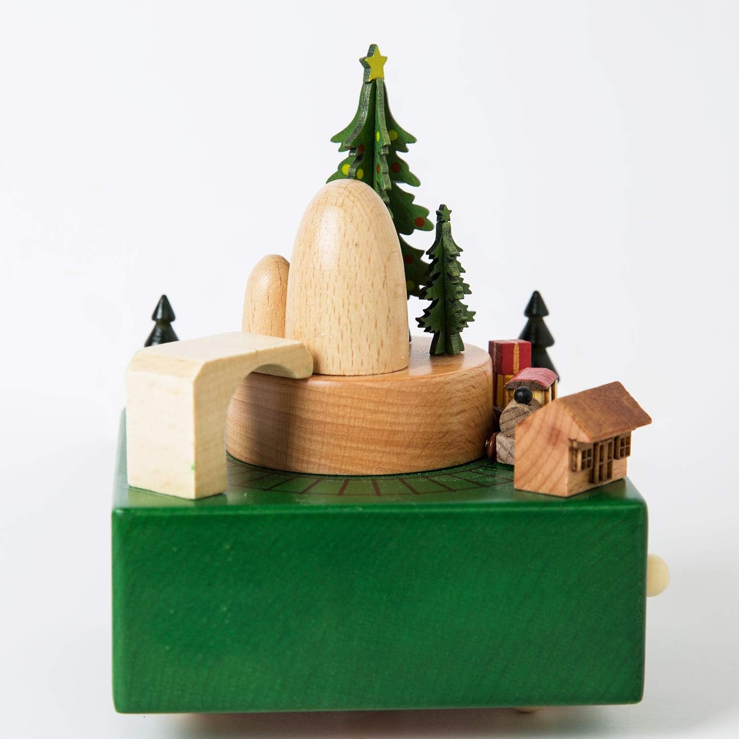 Onlyou Gifts Wooden Music Box, Hunzed Dream Christmas Musical Boxes Best Arts Crafts Gift Christmas/Birthday/Thanksgiving Gift for Lover, Friends and Children (Christmas Train)