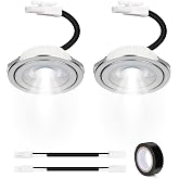 ON-E01-32 Range Hood Light Bulbs Replacement, 12V DC 3W Cooker Hood LED Light Bulbs, Energy Efficient, Long Lifespan, Heat-Resistant Aluminum for Better Heat Dissipation, 6000K Cold White, 2-Pack