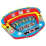WOW World of Watersports Bingo Inflatable Towable Tube, Secure Cockpit Seating Towable, Front and Back Tow Points, 1-4 Riders
