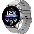 Deeprio Smart Watch 1.2" AMOLED Always-on Display 3ATM Waterproof for Android Phones and iPhone Compatible Samsung Men Women Heart Rate Blood Oxygen Monitor Smartwatch Fitness Tracker Grey
