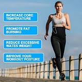ACWOO Waist Trainer for Women Men Adjustable Sauna Sweat Belt view 6