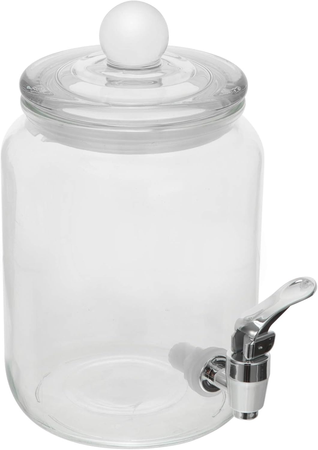 Hemoton Glass Beverage Drink Dispenser with Leak Free Spigot and Glass