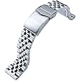 22mm Angus-J Louis Watch Bracelet Straight End 1.8-Universal version, V-Clasp Brushed