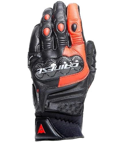 Amazon.com: Dainese Carbon 4 Short Leather Gloves Black