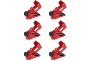 Boviisky Circuit Breaker Lockout, 6 Pack Breaker Lockout Device, 120/277 Volt Medium, Clamp-on Electrical Single Pole Breaker Lock, OSHA Compliant