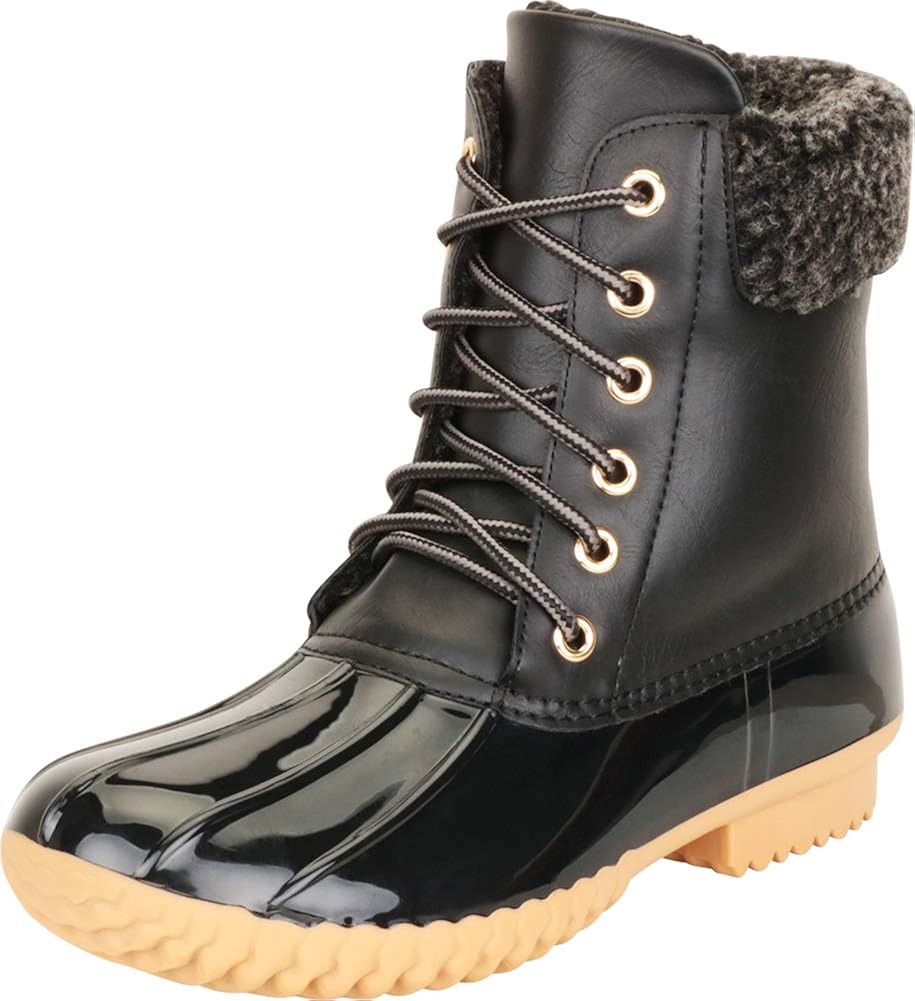 women's lace up duck boots