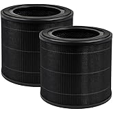 Nispira JL-AP-TB01 Replacement Filter for AirExpect & AirExtend Air Purifiers, 3-Stage True HEPA & Activated Carbon Air Filter, 2 Pack