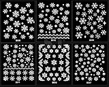 RuiChy 12 Sheet Christmas Snowflakes Design 3D Nail Art Stickers Decals