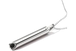 MOTOFITOOL Breathing Necklace, Stress Relief & Mindfulness, anti anxiety,panic attack relief, Natural Calm Breathwork Tool for Men or Women, Promotes Relaxation and Better Sleep(Silver)