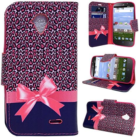 ZTE Allstar LTE, Customerfirst Wallet Case, Wrist Strap Flip Folio [Kickstand Feature] Pu Leather Wallet Case With Card Slot For ZTE Stratos Z818 With Key Chain (Cheetah Paws)