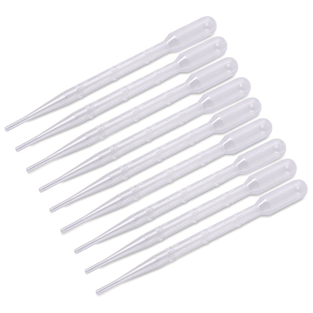 Zentto 100pcs 3ml Disposable Plastic Graduated Transfer Pipettes