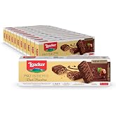 Loacker Patisserie Dark Hazelnut, Chocolate Cream Wafer Biscuits, 12-Pack