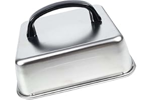 Square Basting Cover Stainless Steel Cheese Melting Dome Steaming Cover Lid Griddle Grills Accessories for BBQ Kitchen Kitche