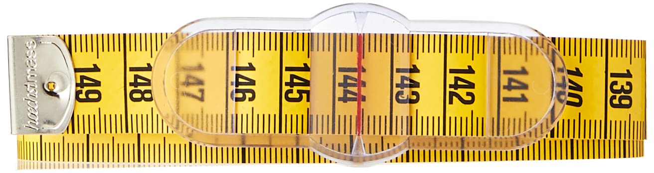 Prym Waist Tape Measure 150 cm, Yellow, 0,5 mm x 19 mm x 150 cm, Gelb/Gelb