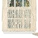 Collections Etc Lace Window Café Curtain Tiers with Songbirds & Branches, Ivory, 56