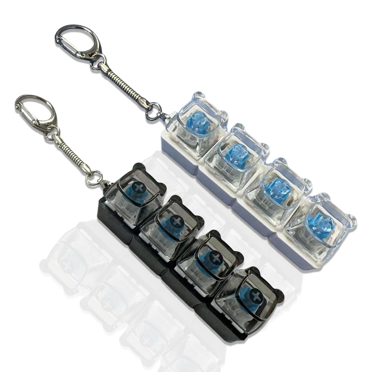 2PCS Bear Keyboard Fidget Keyring, Fidget Keyboard, Clicky Toy, Keychain for Stress Relief the Time, Finger Keyboard Caps Toy for to Relief Stress Pass, Ideal for Office, School, Home And Travel Use