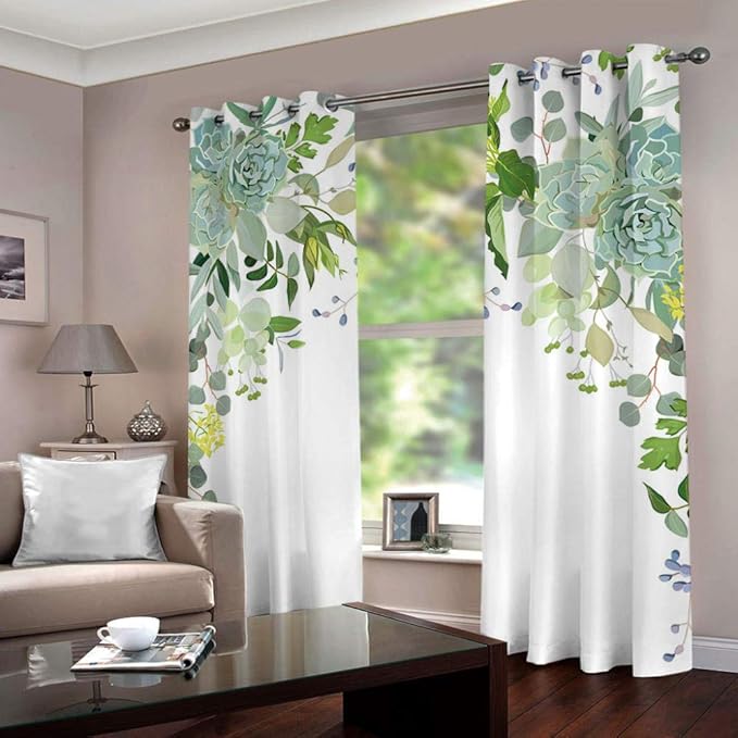 3D Cortinas Opacas Habitacion 2 Piezas x 140 x 175cm Cortinas