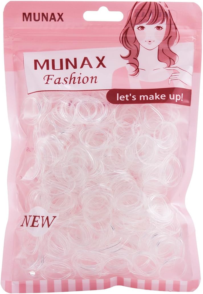 Multi Candy Color Baby Girl's Kids Hair Holder Hair Tie Elastic Rubber Bands (1000pcs Small Circle Clear)