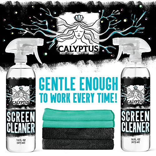 Calyptus Large Screen Cleaner Spray Kit 32 Ounces + 4 Premium Screen