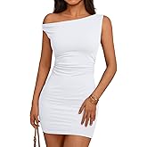 Trendy Queen Womens Mini Summer Dresses 2026 Going Out Off The Shoulder Bodycon Sexy Party Club Spring Fashion Outfits