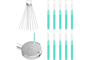 NQEUEPN 10pcs Shower Head Cleaners, Shower Nozzle Cleaning Brush with 10pcs Needle Picks Multifunctional Shower Head Cleaner Tool Small Holes Tiny Brush for Nozzle Gaps Household Bathroom