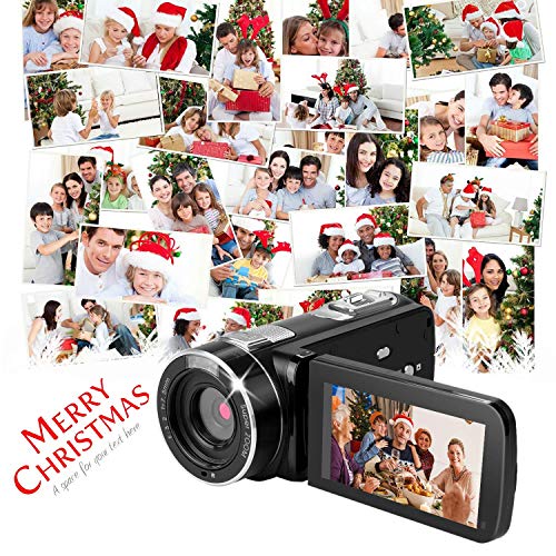 Video Cameras Camcorders for YouTube Videos,Digital Video Camcorder Cameras FHD 1080P with Remote Control/IR Night Vision/Support Tripod/Rotation Screen/TV Video Output