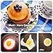 HOMIEHOME Nonstick Silicone Egg Rings Pancake Mold 4 Pack - Red