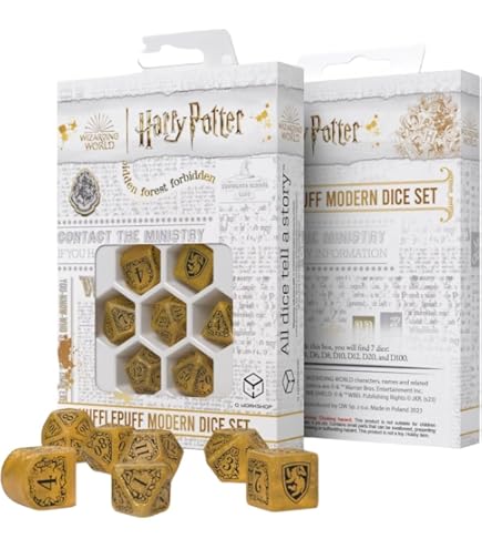 Amazon.com: Harry Potter Hufflepuff Modern Dice Black : Toys & Games