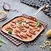 COOKSMARK Copper Pan 11in Nonstick Square Grill Pan Griddle Pan Stainless Handle Oven Dishwasher Safe Not Compatible with Induction