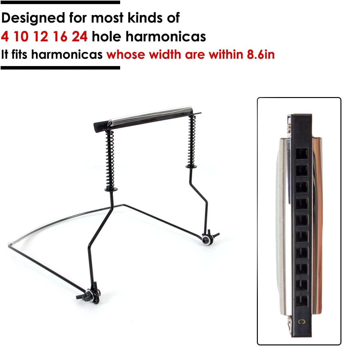 Adjustable Suitable 10 Hole Harmonica Neck Rack Mount Holder Stand BigaMart