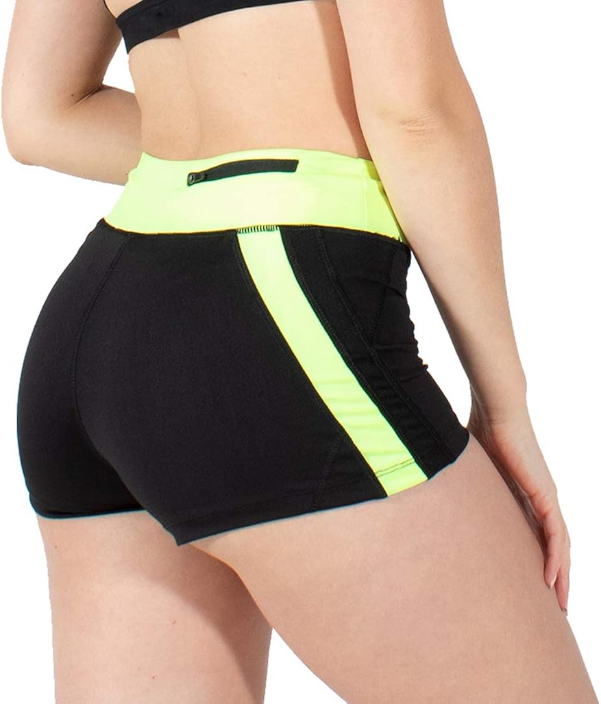 high waisted track shorts