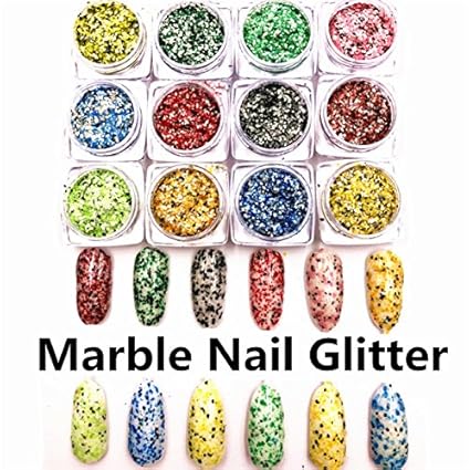 Amazon Com Cattie Girl 12 Colors Marble Glitter Nail Powder Dust Amazon Com Cattie Girl 12 Colors Marble Glitter Nail Powder Dust