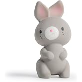 Sylvi Natural Rubber Baby Teether Toy, Rabbit Teething Toy for Sore Gums 0-6 Months, Soft Sensory Chew Toy Easy to Grasp for Infants 0+ Months, Gender Neutral