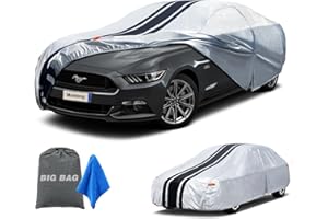 [2025 Upgrade] Heavy Duty Car Cover Custom Fit for Ford Mustang/Shelby (1964-2025)/Chevrolet Chevy Camaro (2010-2025) Waterpr