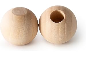 Pinehurst Crafts Wood Dowel Rod End Caps, 1 Inch Diameter with 3/8 Inch Hole, Pack of 10 DowelCap_1Inch_.375Inch DowelCap_1Inch_.375Inch