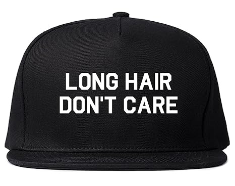 Kings Of Ny Long Hair Dont Care Snapback Hat Cap Black At Amazon
