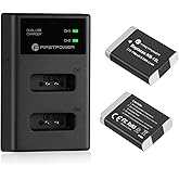 FirstPower 2-Pack NB-13L Battery & Dual USB Charger for Canon PowerShot G7 X Mark II, G7 X, G7 X Mark III, G9 X, G9 X Mark II, G1 X Mark III, G5 X, G5X Mark II, SX620 HS, SX720 HS, SX730 HS, SX740 HS