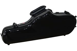 Crossrock Alto Saxophone Case-Fiberglass Hardshell with Backpack Straps in Black (CRF1000ASBK)