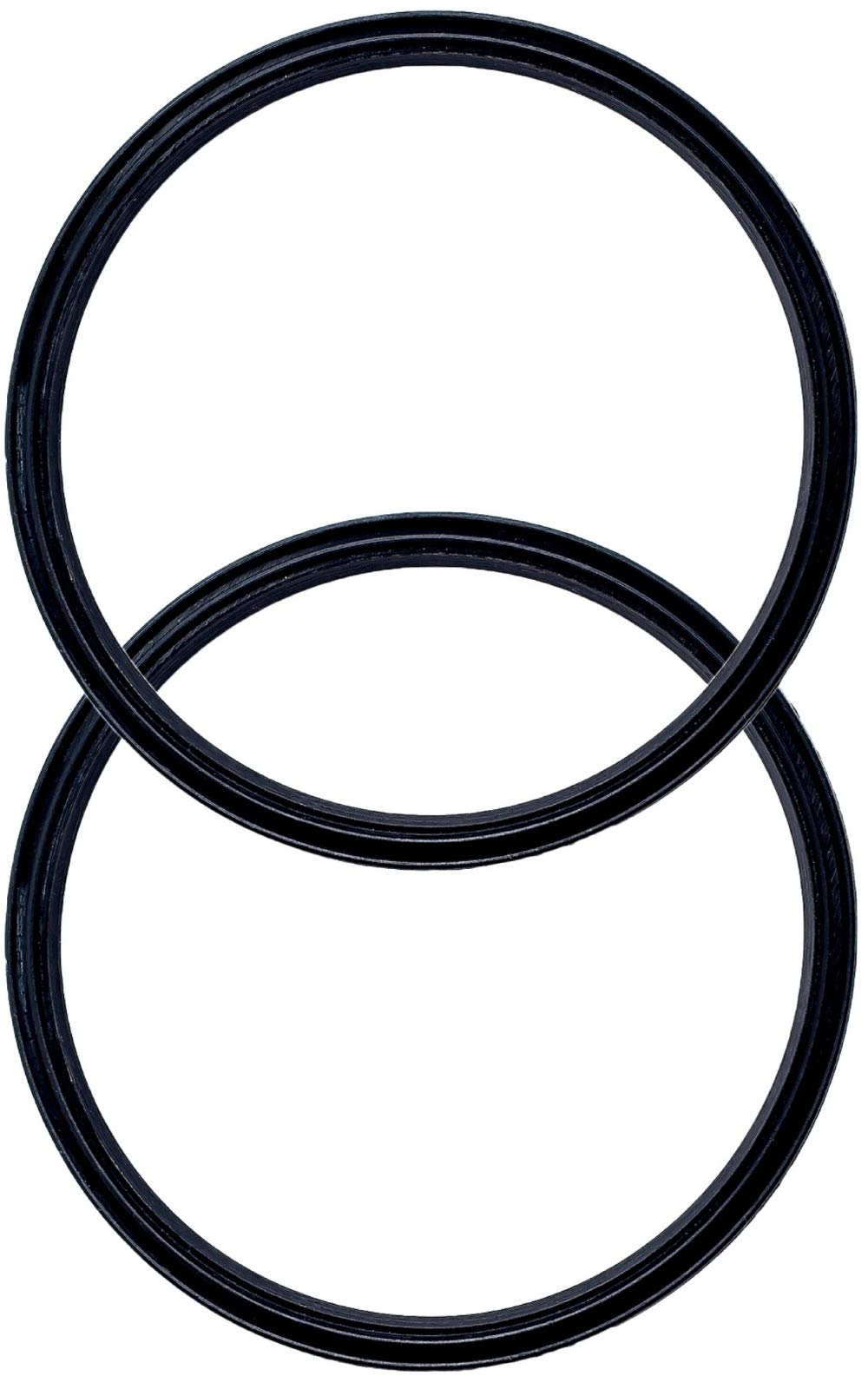 Photo 1 of 2 Pack - 12 oz Black Replacement Silicon Lid Ring, 2.9 Inch Diameter (Outer Rim) Black Gasket Seals, Lid for Insulated Stainless Steel Wine Tumblers, Gasket Rings for Cups, Fits on Renowned Brands