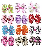 HipGirl Boutique Girls Small Pinwheel Hair Bows-12pc 3