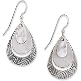 Silver Forest Silvertone Layered Teardrop Dangle Earrings