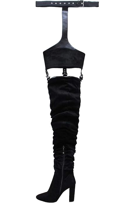 belted over the knee chunky boots